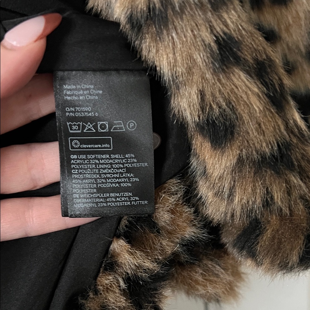 H&M Brown Leopard Teddy Jacket - Picture 3 of 6